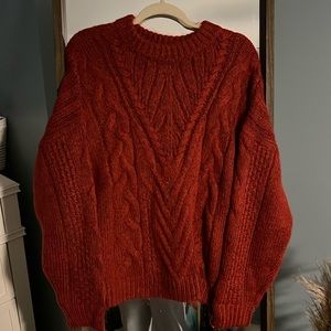 Burnt orange oversized sweater